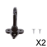 Maxbell 2xMotorcycle Aluminum Alloy Holder Carry Helmet Bag Bottle Hanger Hook Black