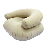 Maxbell Inflatable Lounge Chair Soft Inflatable Lounger for Courtyard Indoor Bedroom Beige