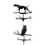Maxbell 2pcs Weather Vane Black Hound for Practical Farm Home Outdoor Garden Crafts