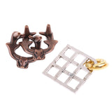 Bull/Grid Lock Puzzle Classic Metal Brain Teaser IQ Test Toy for Adult Child