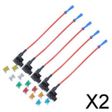 Maxbell 2x12 Pieces 5A 10A 15A 20A 25A 30A Mini Fuses for Add-a-circuit Fuse Holders