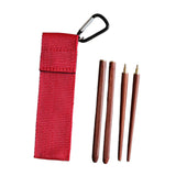 Maxbell Travel Chopsticks Foldable Multiple Use Wood Portable for Office Home Picnic Red