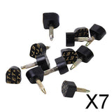 Maxbell 7xFootful 6 Pair of Black PU Heel Plate for High-Heeled Shoes 10x11mm 604 Style