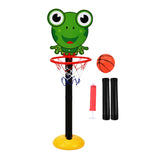 Maxbell Maxbell Cute Basketball Hoop Stand Kit Adjustable Height Kids Children Indoor Frog