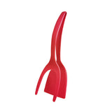 Maxbell Egg Spatula Grip and Flip Spatula Tongs for Pancake Kitchen Cooking Tool red