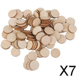 Maxbell 7xUnfinished wood circles Round Shape Pieces For Scrapbooking 100pcs 20mm