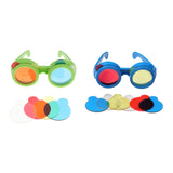 Maxbell 2 set Trichromatic Glasses Optical Science Experiment Physics Education Toy