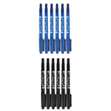 Maxbell 12Pcs Tattoo Pen Tattoo Skin Marker Marking Scribe Pen Fine Tip Black & Blue