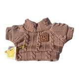 Mini 6 inch Doll Clothes Set Costume Soft for Pendant Doll Age 5-7 8-10 Kids brown smile face