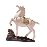 Horse Figurine Sculpture Tabletop Ornament 10x3x10.4inch for Cafe, Bar Decor Spot Color