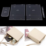 4pcs/pack Leather Craft Transparent Acrylic Cross Body Shoulder Bag Mould Pattern Stencil Template - Aladdin Shoppers