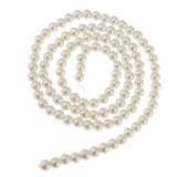 Maxbell 5 Package New DIY Glass Loose Round Imitation Pearl Beads Strand Off white