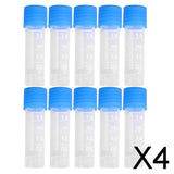Maxbell 4x10pcs 1.8ml Plastic Graduated Cryovial Test Tube Sample w/ Screw Cap