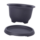 Training Pot with Humidity Tray Planter Yard Lawn Flower Pot Bonsai Tree Pot 18x11x10.6cm