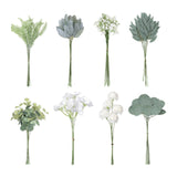 Maxbell Artificial Eucalyptus Leaves Stems Unique DIY Gift for Cafe Home Anniversary Style A