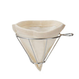 Maxbell Flannel Cloth Coffee Filter Strainer Stainless Steel Funnel for Home Camping