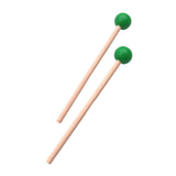 Maxbell 2x Wood Mallets Accessories Professional Marimba Mallets for Chime Beginners Green