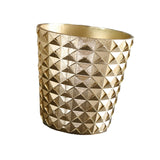 Maxbell Resin Flower Pot Creative Small Plant Container for Windowsill Bedroom Patio Gold