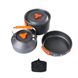 Maxbell 3Pcs Camping Cooking Set with Storage Bag for Fishing Outdoor Cooking Hiking Orange