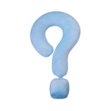 Soft Throw Pillow Lightweight Question Mark Pillow for Office Girls Bedroom Light Blue