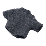 1/12 Female Action Figure Clothes Doll Costume Accessories Trendy Photo Prop T Shirt Dark Grey