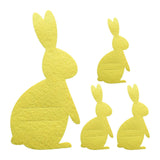 Maxbell 4x Easter Bunny Utensil Cutlery Holders Pouch Bags Gifts Flatware Organizers yellow