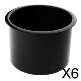 Maxbell 6xPlastic Cup Drink Holder for Marine Boat Car Truck Camper RV Black