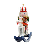 Maxbell Nutcrackers Rocking Horse Gift Handcraft for Bedroom Festival Props New Year