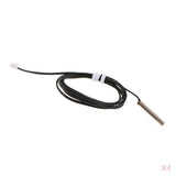 4xNTC Thermistor 10K Length 1m 1% Temperature Sensor Waterproof Probe 5x30mm