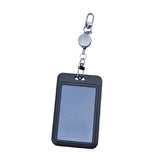 Maxbell Retractable Badge Holder Vertical Card Holder for Office Credit Card Black