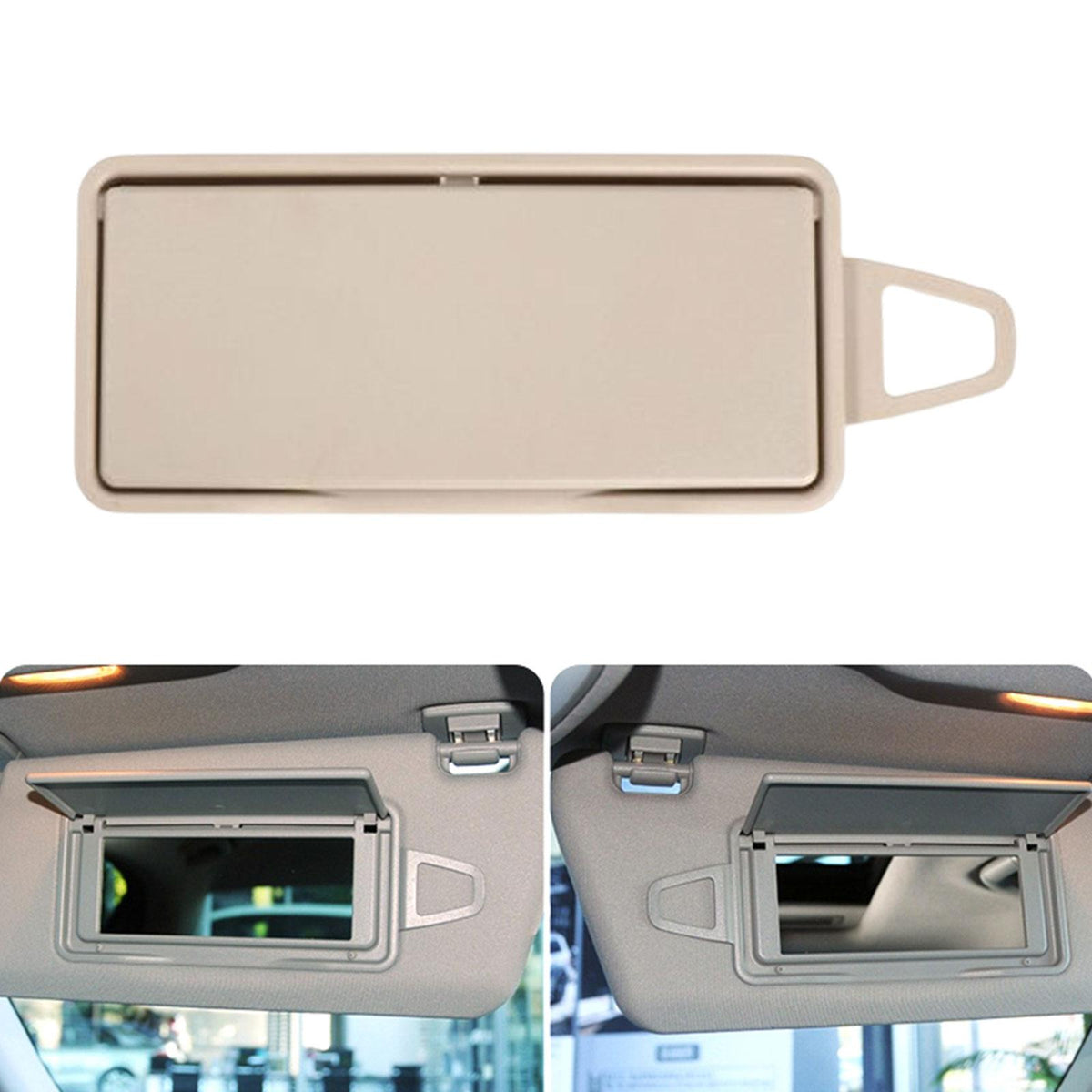 Maxbell Car Visor Mirrors Professional Girlfriend for Mercedes Benz E Class Left Beige