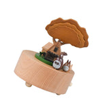 Maxbell Wooden Music Box Rotation Craft Musical Box for Birthday Gift Wedding