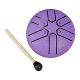 Maxbell 6 Notes Steel Drum Handmade Steel Steel Drum for Travel Concert Meditation Purple