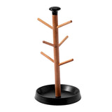Maxbell Coffee Mug Tree Holder Shelf Water Cup Rack for Home Kitchen Organizer Table black base