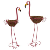 Maxbell 2Pcs Flamingo Planter Stand Flamingo Flowerpot for Outdoor Indoor Porch Lawn