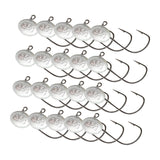 Maxbell 20x Elliptical Shape Fishing Hooks Fishing Equipment Metal Baits Attachments 3.5g