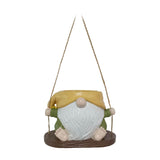 Maxbell Swing Hanging Planter Resin Cute Gnome Figurine for Front Porch Patio Garden