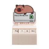 Desk Calendar Table Centerpieces Cute Capybara Design for Office Home Lying Capybara