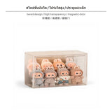 Maxbell 2-Piece Acrylic Transparent Display Case for Plush Doll & Figurine Storage, Stackable Dustproof Organizer Box, attractive closure Door, Desktop Showcase for Collectibles Tiered Style