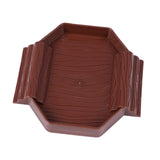 Maxbell Turtle Bathing Pool with Double Ladder Reptile Water Dish for Bearded Dragon Dark Red