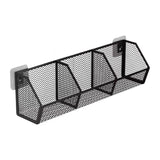 Maxbell Wall Hanging Baskets Wall Mounted Multiuse for Living Room 42.8x11x13.5cm Black