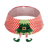 Christmas Tree Skirt Elf Leg Christmas Tree Collar for Indoor Office Bedroom