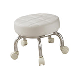Maxbell 360° Rotating Roller Stool Lazy Housework Stool for Living Room Home Offic White