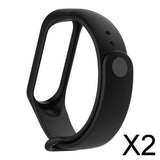Maxbell 2xReplacement Wristband Strap for Xiaomi Mi Band 3 Bracelet black