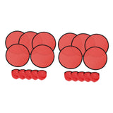 Maxbell 10 Pieces Folding Fans Portable for Performance Wedding DIY Outdoor Activity Red