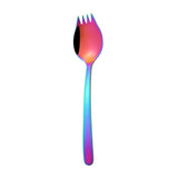Maxbell Outdoor Stainless Steel Spoon Spork Practical Cutlery Flatware Colorful
