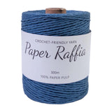 Maxbell Raffia Yarn for Crochet Gifts DIY for Nesting Basket Summer Hat Crochet Bags Dark Blue