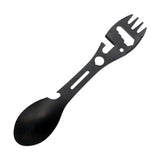 Maxbell Maxbell Multifunctional Spork Spoon Wrench Portable for Camping Traveling Black