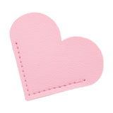 Maxbell PU Leather Heart Bookmark Clips Page Book Mark for Girls Book Lovers Readers Pink
