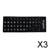 Maxbell 3xLaptop Keyboard Stickers Universal Computer Keyboard Stickers for PC Desktop English